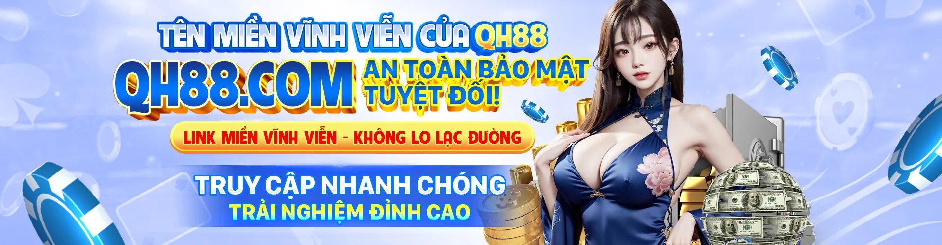Banner quảng cáo VN88 đăng ký với các trò chơi casino trực tuyến